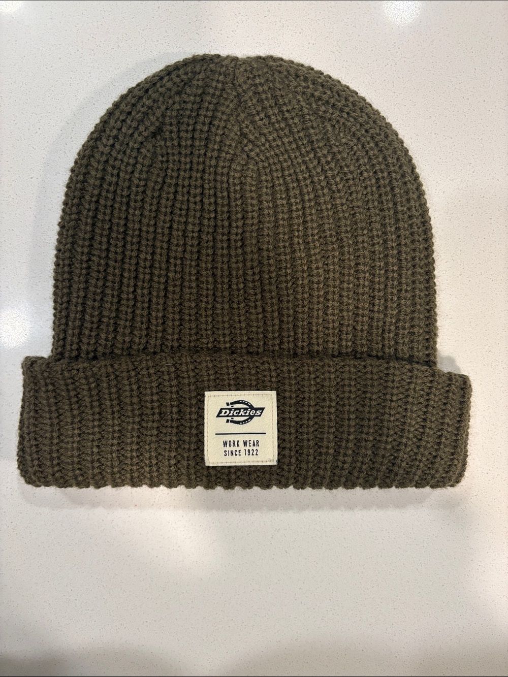 Dickies Olive Ribbed Cuffed Beanie